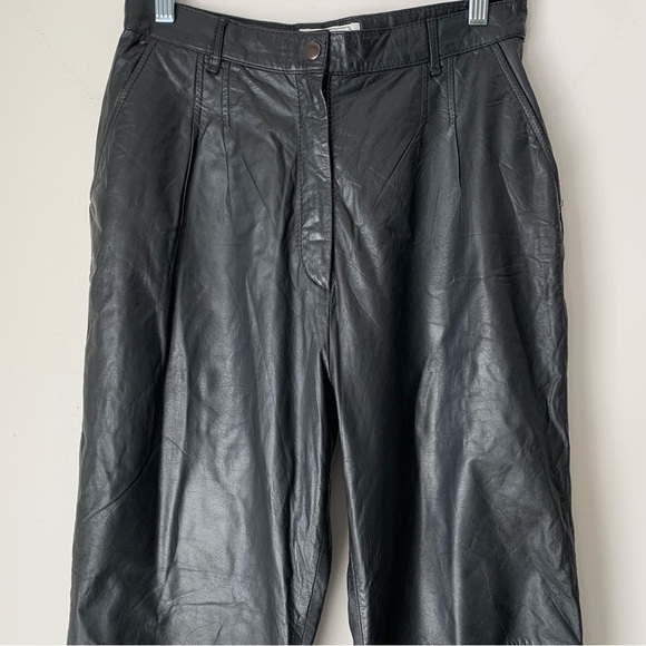 LA Vogue 100% Genuine Leather Pants Black Size 14 Vintage - Picture 5 of 14
